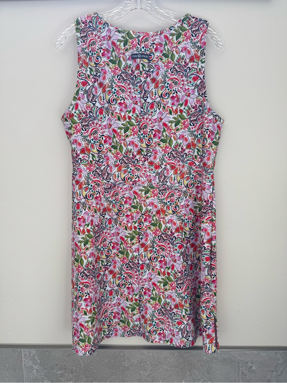 Nuu Muu Sleeveless Floral Midi Dress in Pink White Green - Summer - Picture 2 of 10